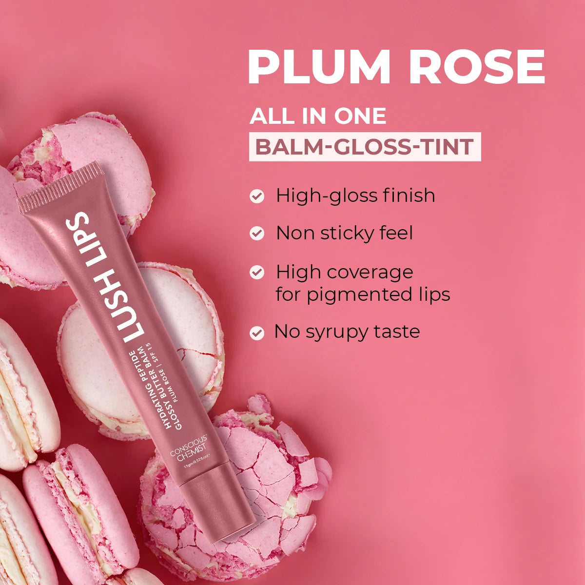 Glossy Peptide Lip Balm | Plum Rose | Hydrates & Plumps | Flash Sale