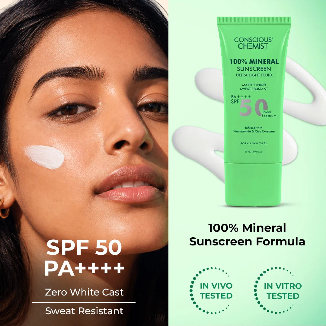 100% Mineral Sunscreen SPF 50 PA++++ | Matte Finish