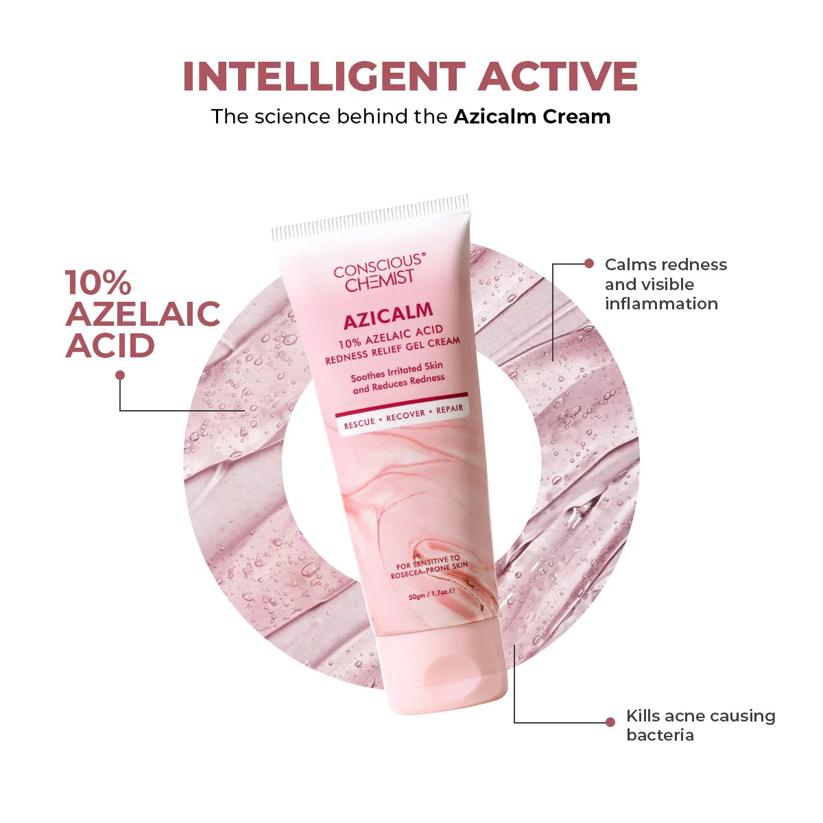 Azicalm Redness & Inflammation Relief Cream | 10% Azelaic Acid