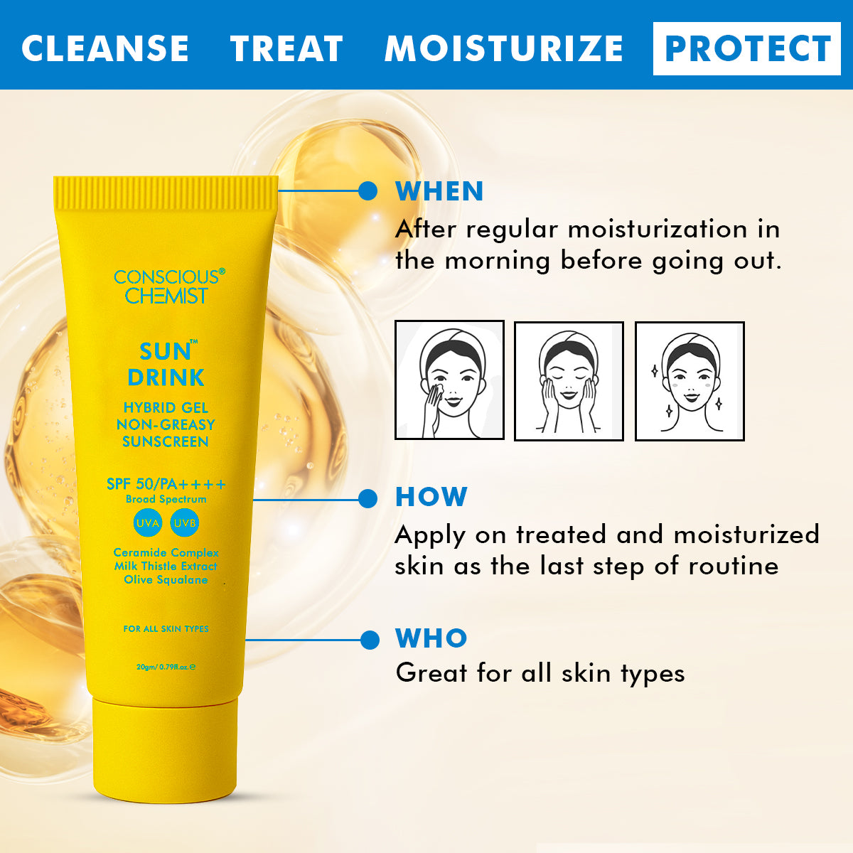 Mini Ceramide Sunscreen SPF50 - 20 Gms - Paytm