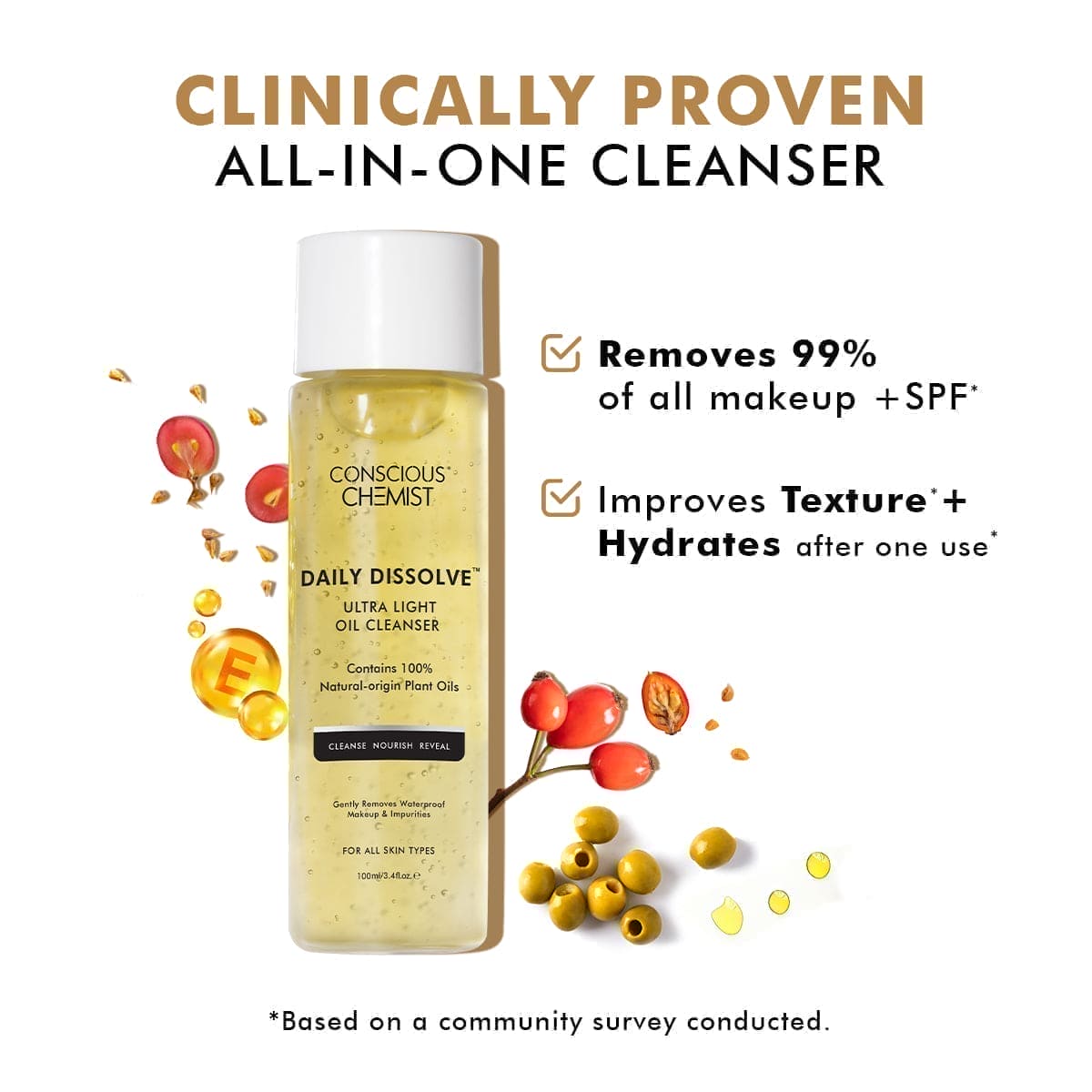 Pack Of Two - Oil Cleanser | Removes Makeup, Dirt & Impurities | 260 ml