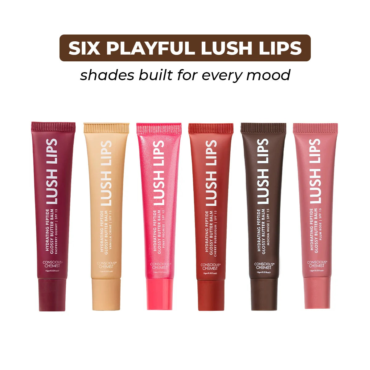 Glossy Peptide Lip Balm | Mocha Muse | Hydrates & Plumps | Lush Lips