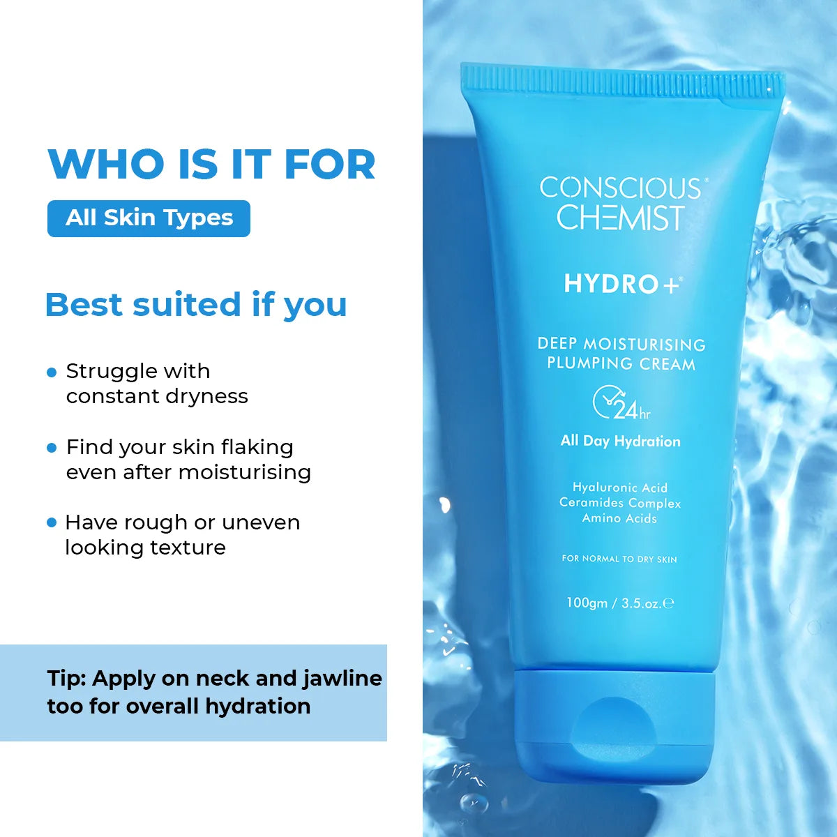 Hydro+ Multi Hyaluronic Acid Moisturiser (Pack Of 2) | 2x100 Gms
