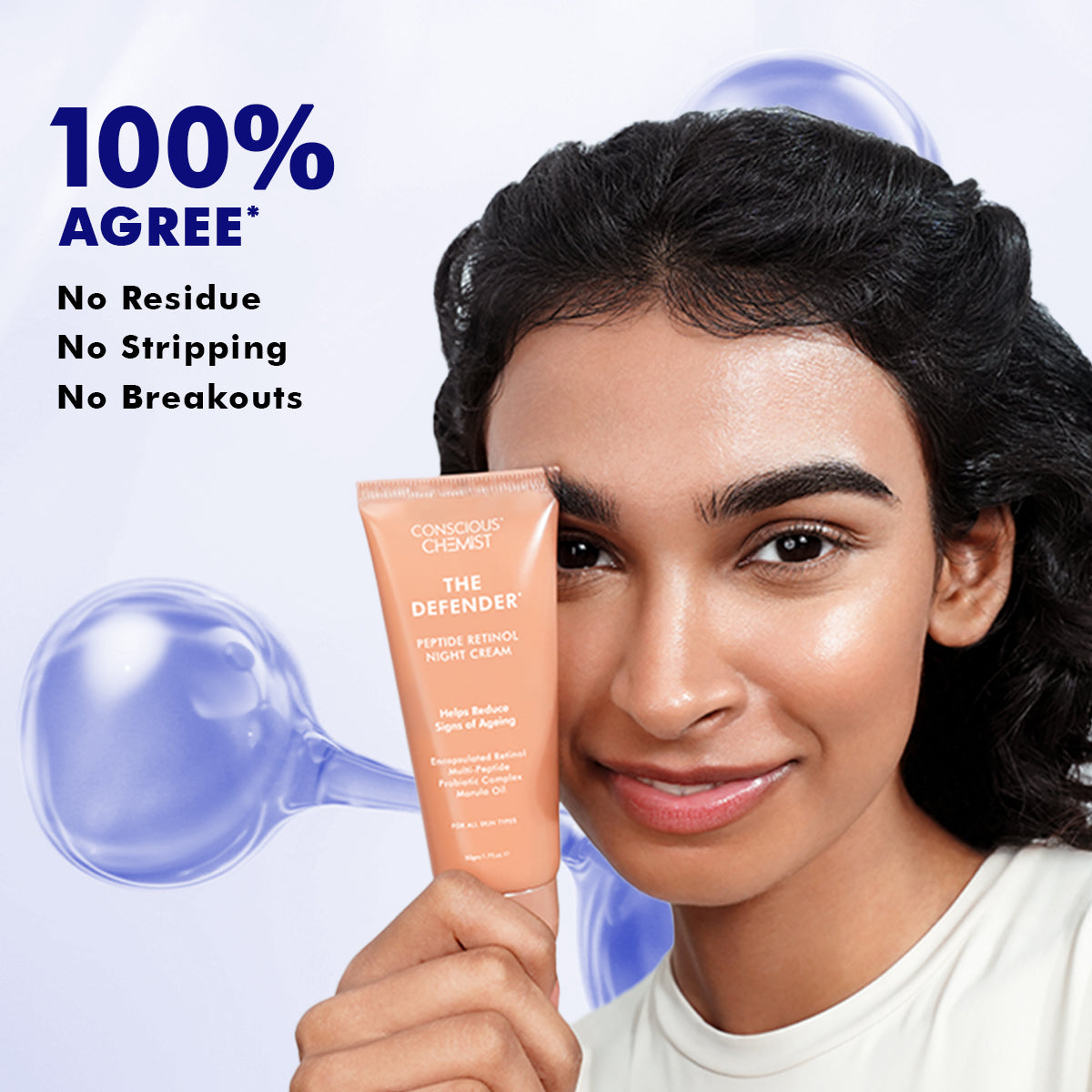 Defender Multi Peptide Retinol Night Anti Ageing Cream | 50 gms