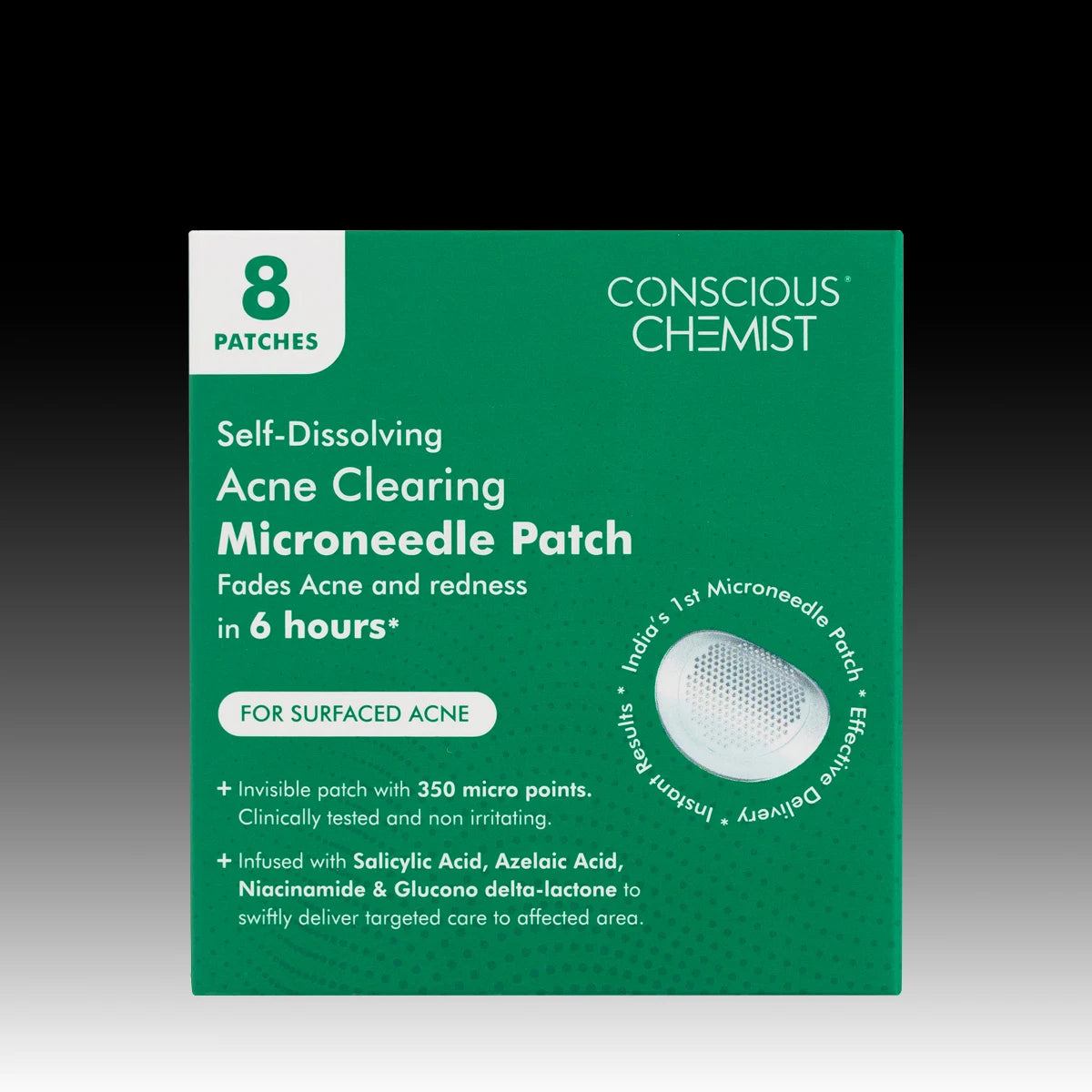 Self Dissolving Microneedle Acne Patches | 8 Patches