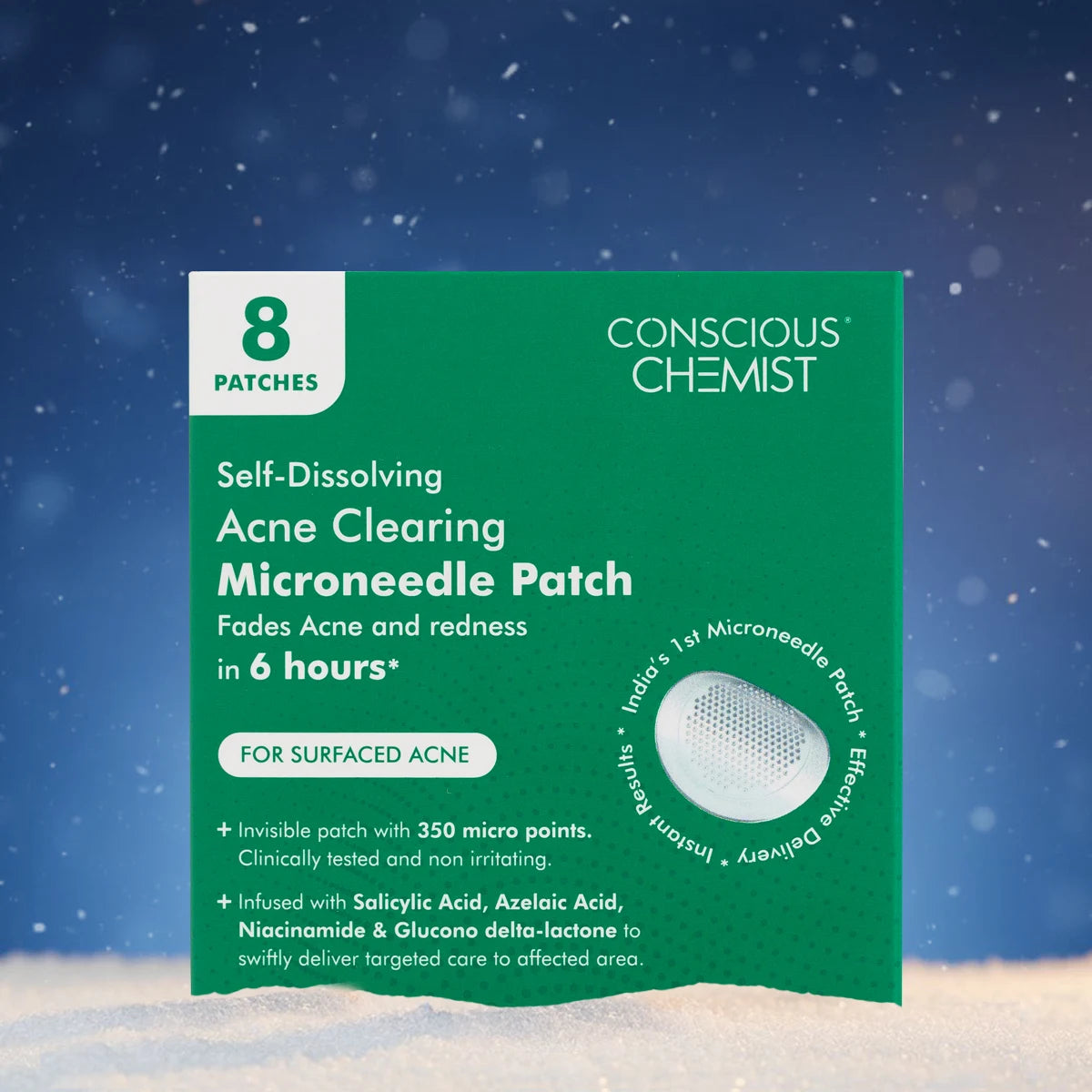 Self Dissolving Microneedle Acne Patches | 8 Patches