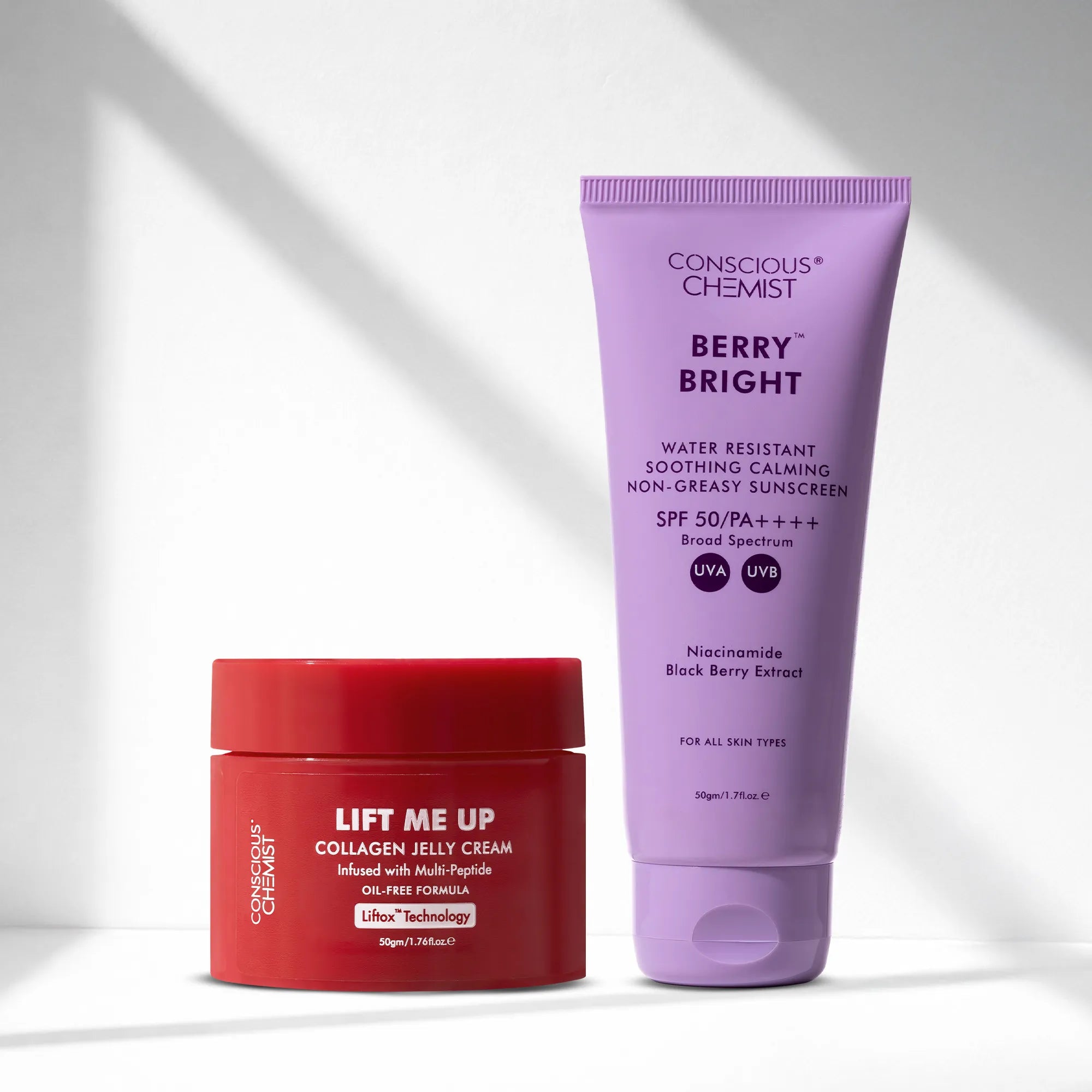 Firm & Protect Duo | Collagen Jelly Cream & Berry Bright Sunscreen | Combo