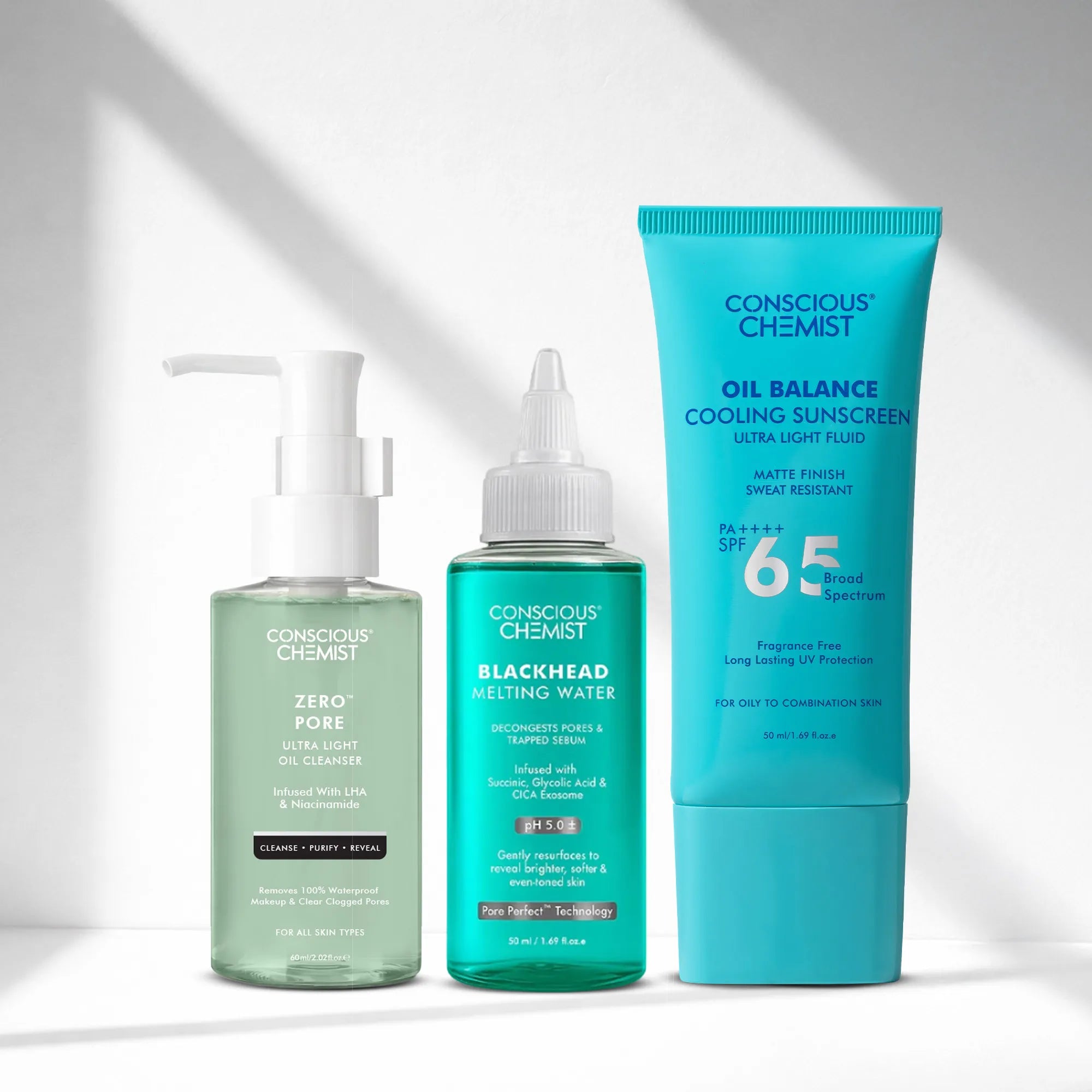 Pore Refining Trio | Oil Cleanser, Mini Blackhead Toner & SPF | Combo