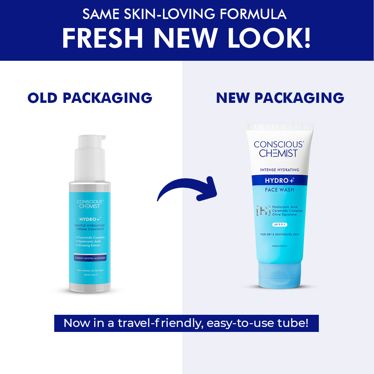 Hydrating Face Wash For Dry Skin | Hyaluronic Acid & Ceramides | 100 ml