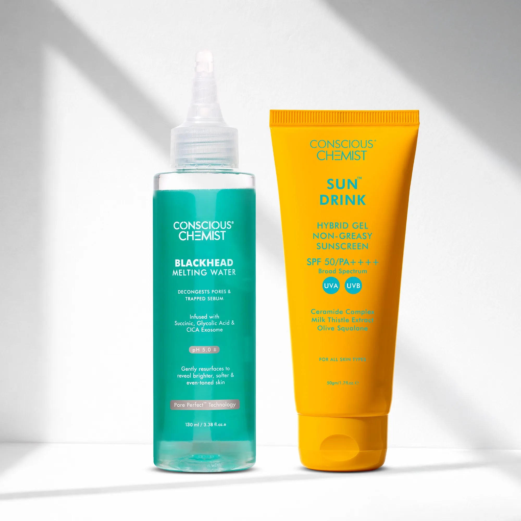 Clear & Protect Duo | Blackhead Melting Water & Sun Drink SPF 50 | Combo
