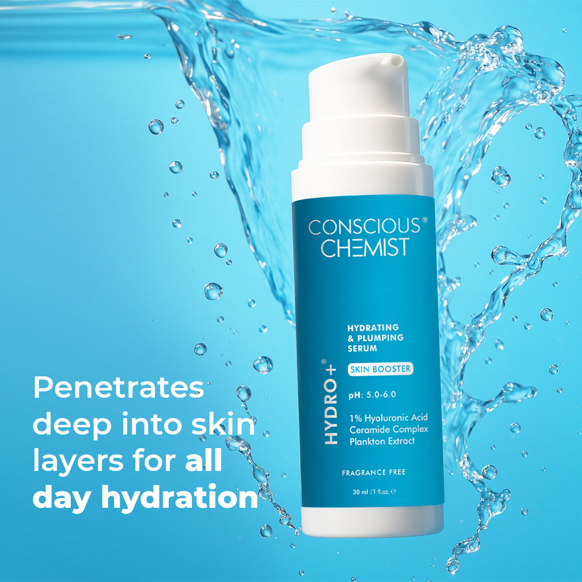 Hydrating & Plumping Serum | 1% Multi-Molecular Hyaluronic Acid | 30 ml