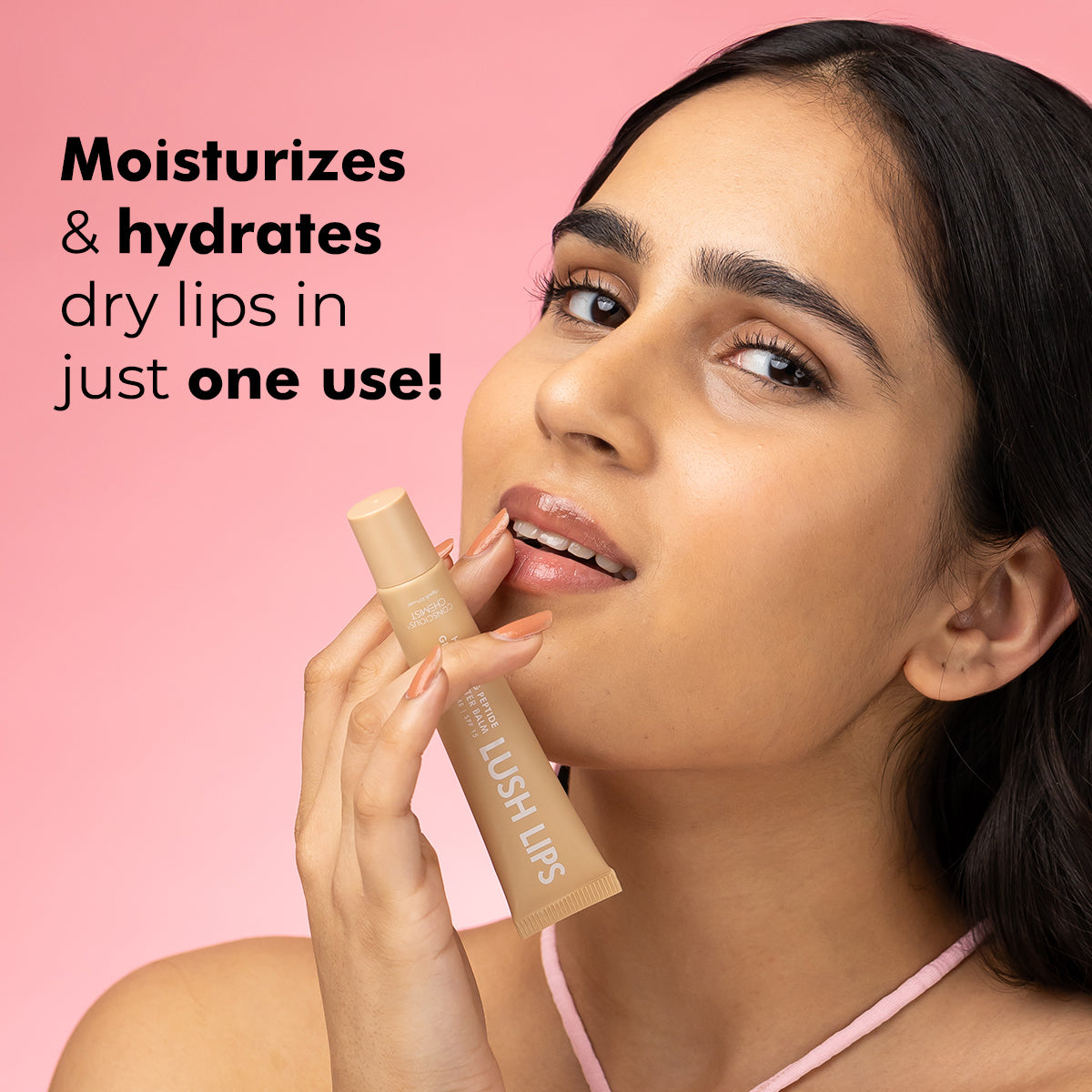 Glossy Peptide Lip Balm (Pack Of 2) | Vanilla | 12 Hrs Hydration | 2x15 Gms