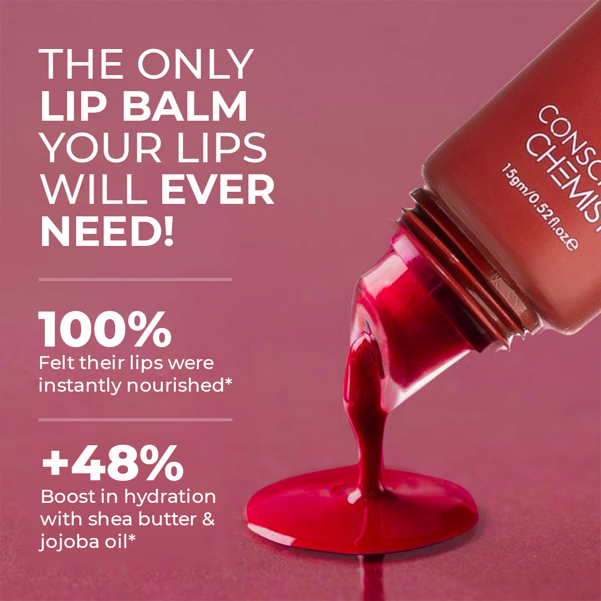 Glossy Peptide Lip Balm | 12 Hrs Hydration | Lush Lips - 15 gms