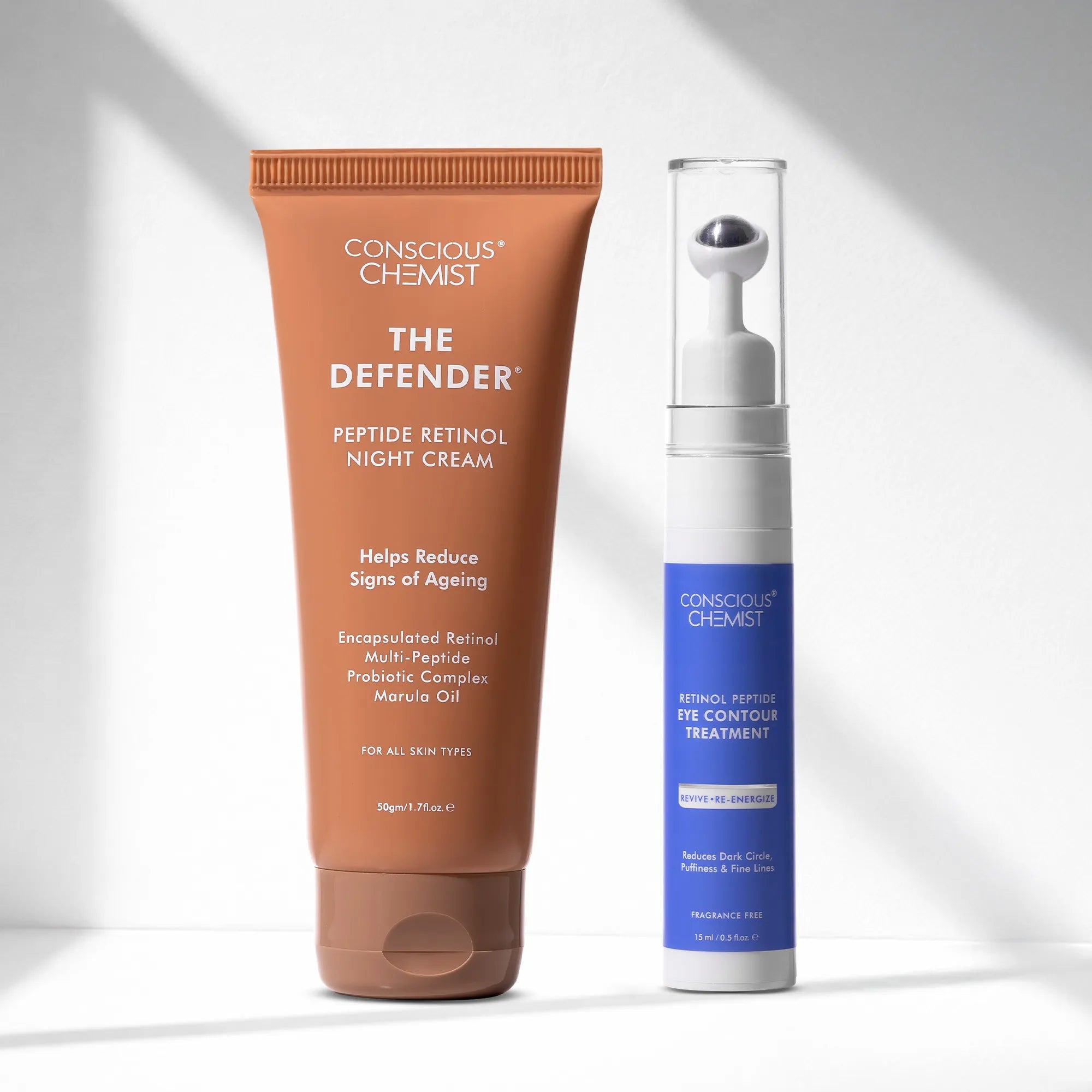 Complete Retinol Duo | Defender Night Cream & Retinol Peptide Eye Serum | Combo