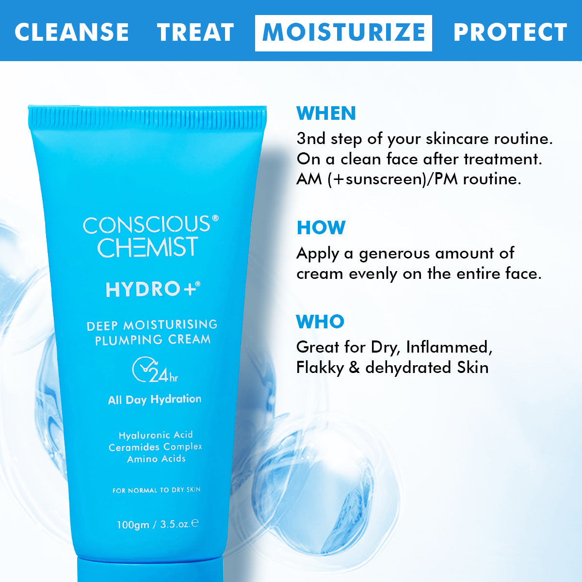 Hydro+ Multi Hyaluronic Acid Moisturiser | 100 gm