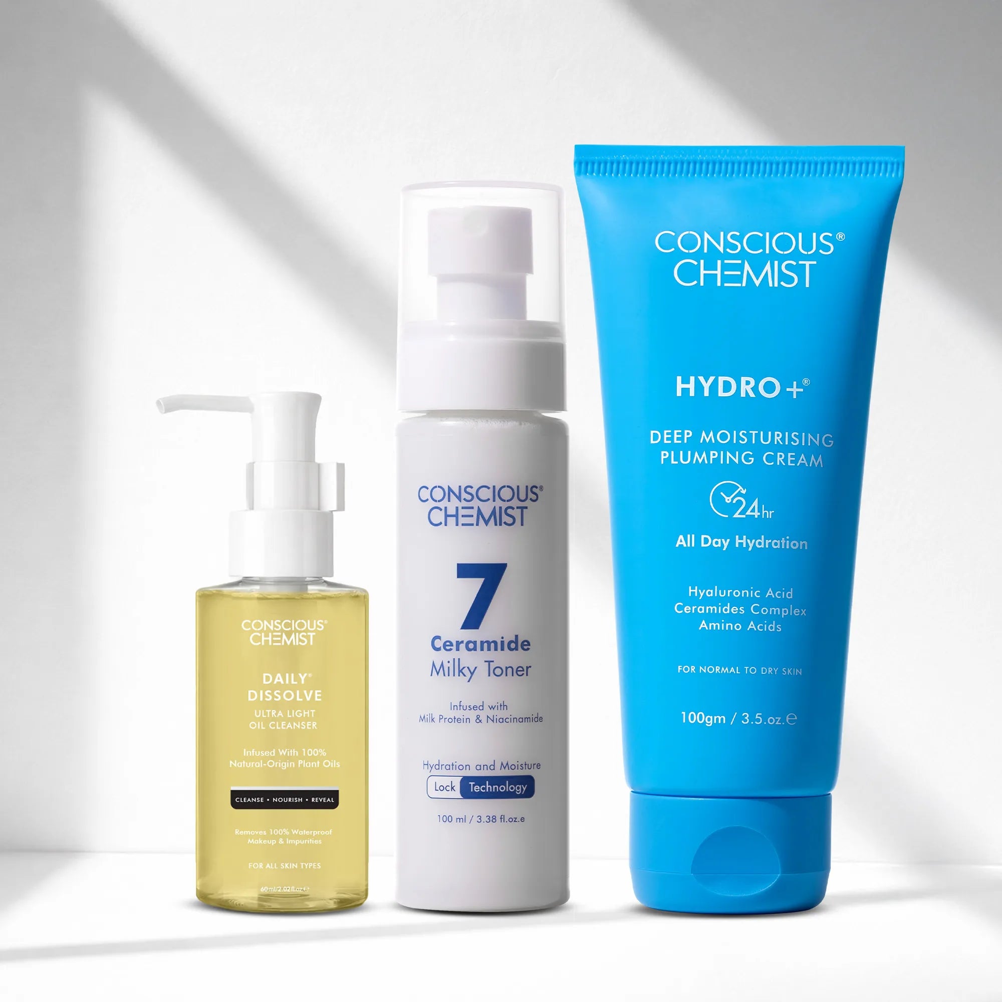 Barrier Repair Routine | Oil Cleanser, Milky Toner & Hydro+ Moisturizer | Combo