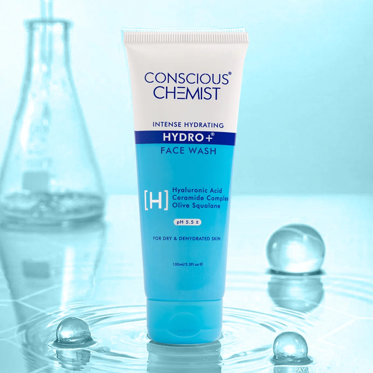Hydrating Face Wash For Dry Skin | Hyaluronic Acid & Ceramides | 100 ml