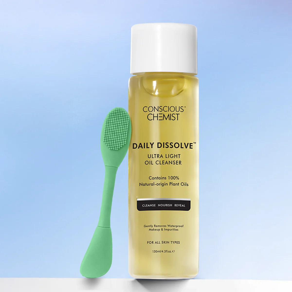 Makeup Removal Duo | Daily Dissolve Cleanser - 130 ml & Silicone Brush
