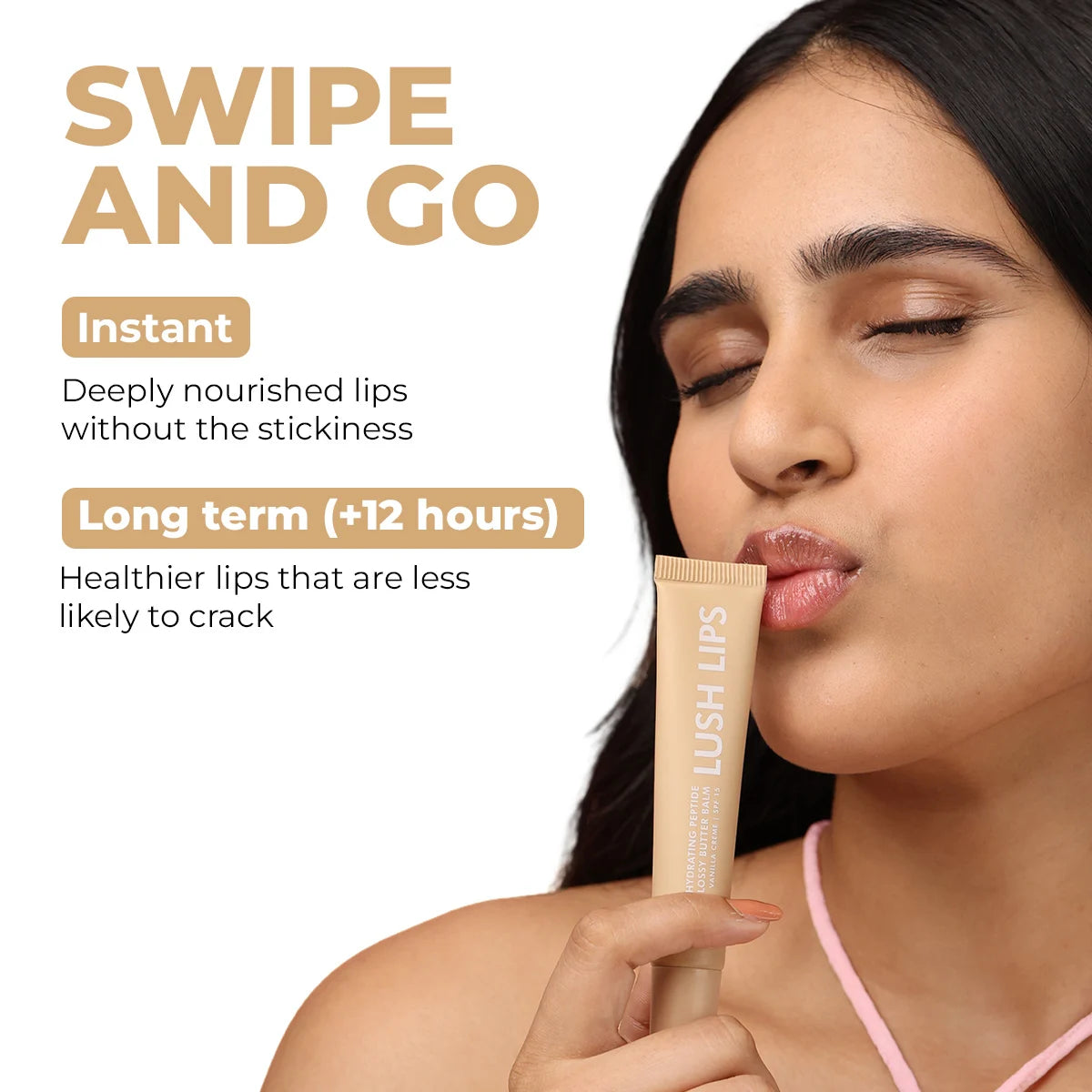 Glossy Peptide Lip Balm | 12 Hrs Hydration | 15 gms