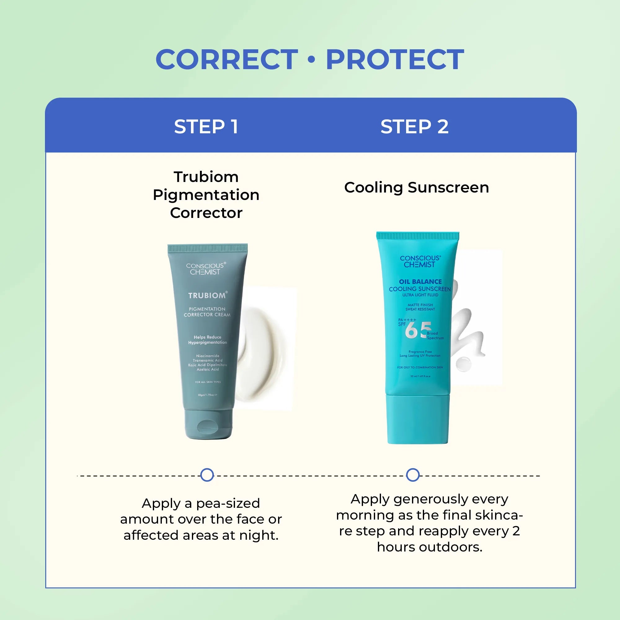 Pigmentation Defence Duo | Trubiom Cream & Cooling Sunscreen | Combo