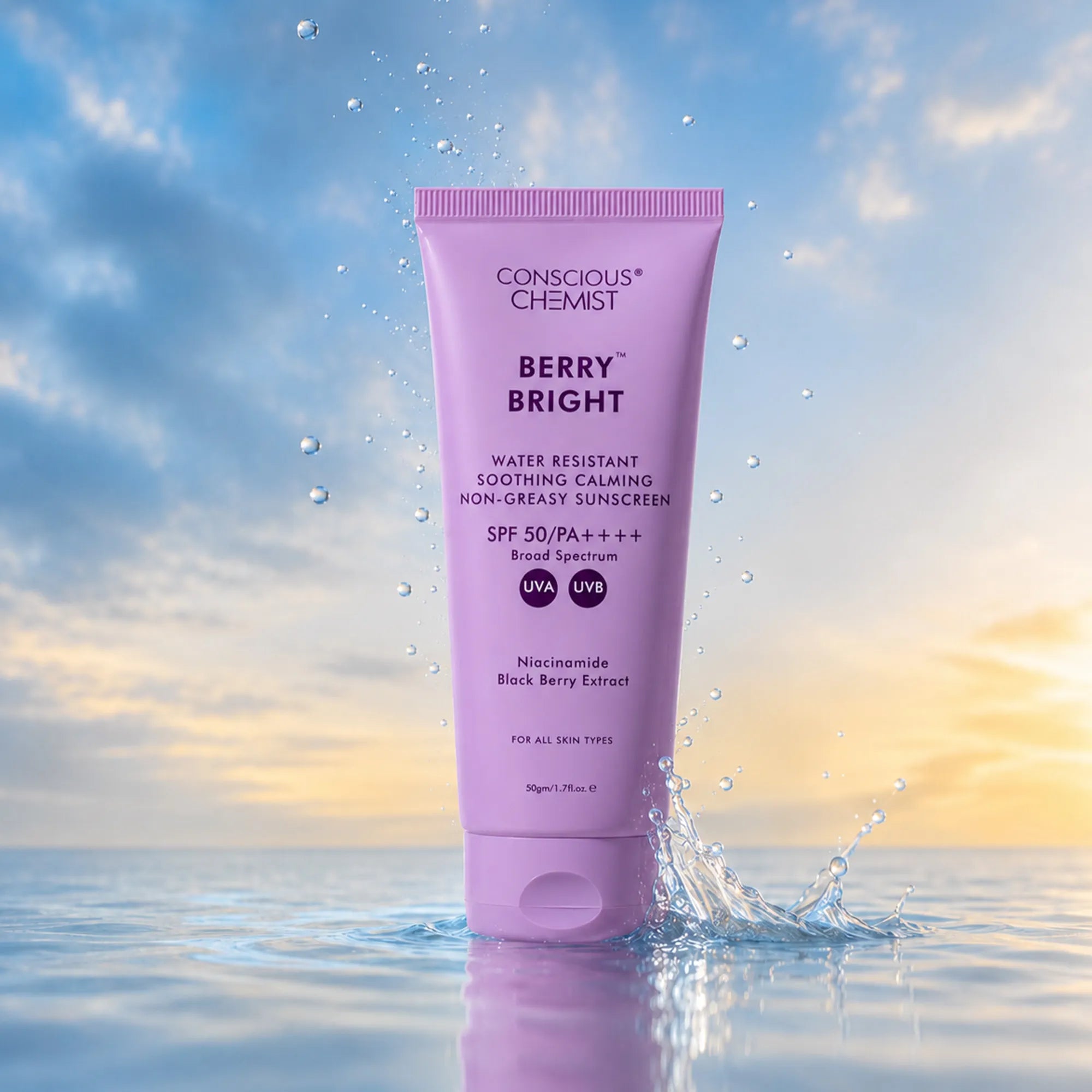Berry Bright Sunscreen | SPF50 PA ++++ | SPF