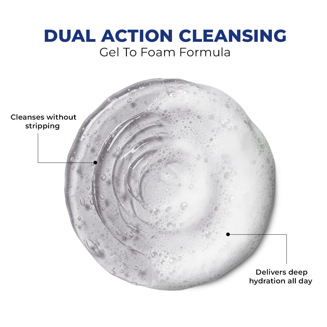 Hydrating Face Wash For Dry Skin | Hyaluronic Acid & Ceramides | 100 ml