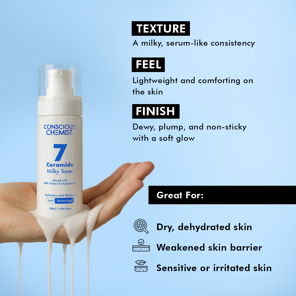 Hydrating Milky Toner | 7 Ceramides, Calms & Repairs