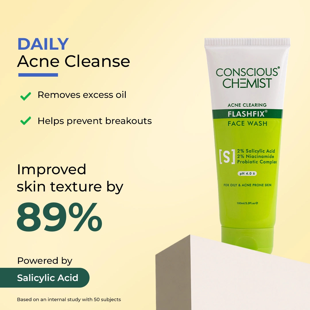Acne Cleansing Routine | Oil Cleanser, Acne Face Wash & Spot Corrector | Combo