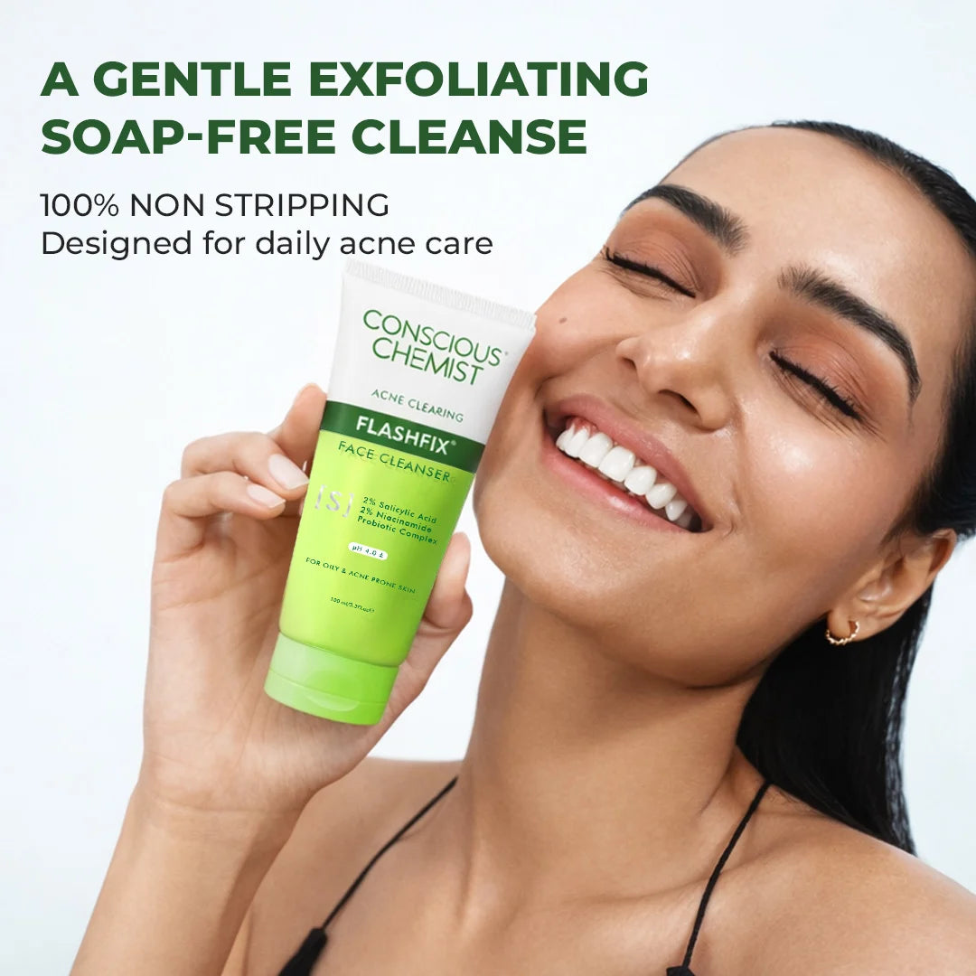 Oil Control & Acne Clearing Exfoliating Face Wash | AHA, BHA & CICA Extract | 100 ml