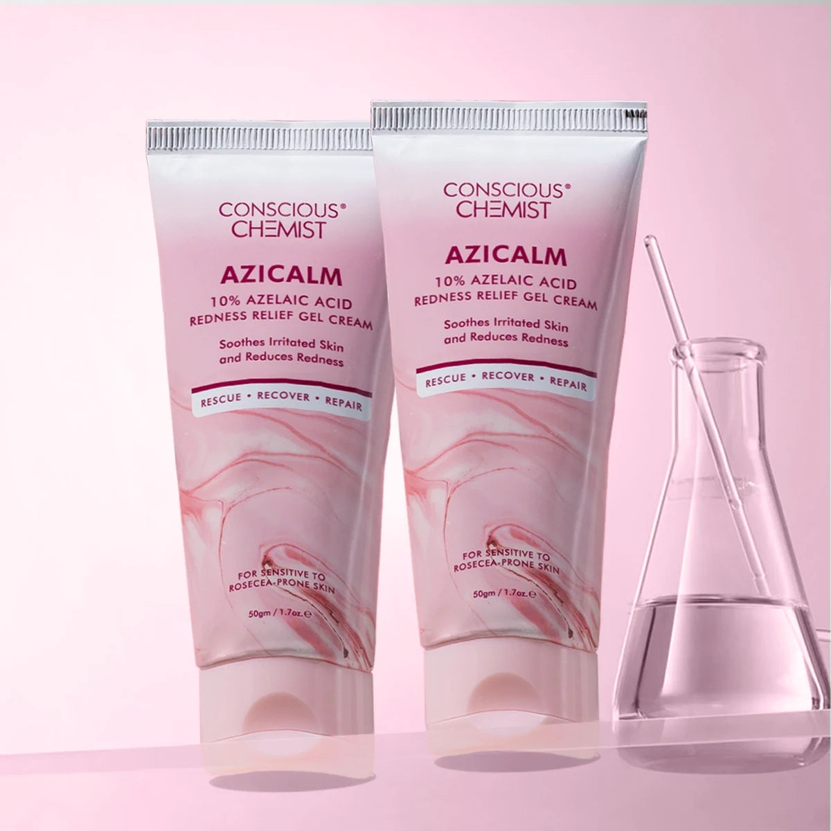 Azicalm Redness & Inflammation Relief Cream (Pack Of 2) | 10% Azelaic Acid | 2x50 gms