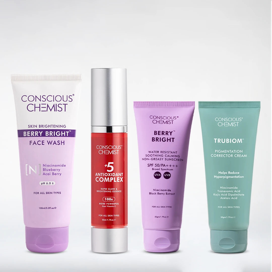 Dark Spot & Pigmentation Routine | Face Wash, 5 Antioxidant Serum, Pigmentation Correction Cream, Sunscreen | Combo