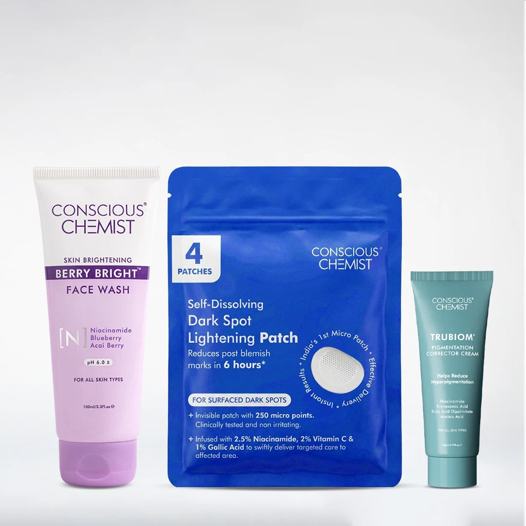 Dark Spot Correction Trio | Face Wash, Patch & Cream | Combo