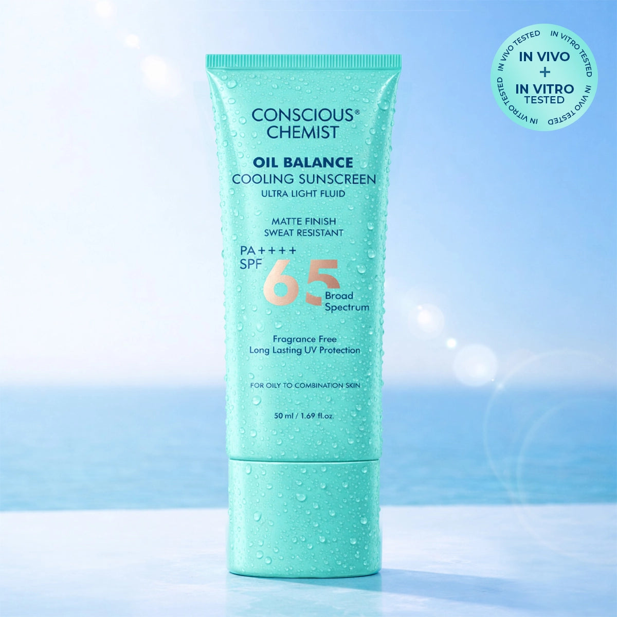 Cooling Fluid Sunscreen | SPF 65 PA++++ | 8 Hour Oil Control | SPF