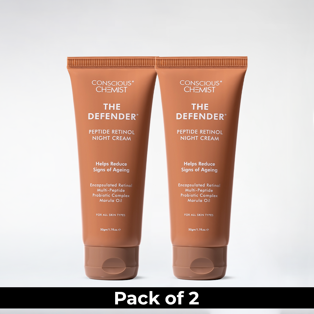 Defender Multi Peptide Retinol Night Anti Ageing Cream | Pack Of 2 | 2 x 50 Gms | Special Deal