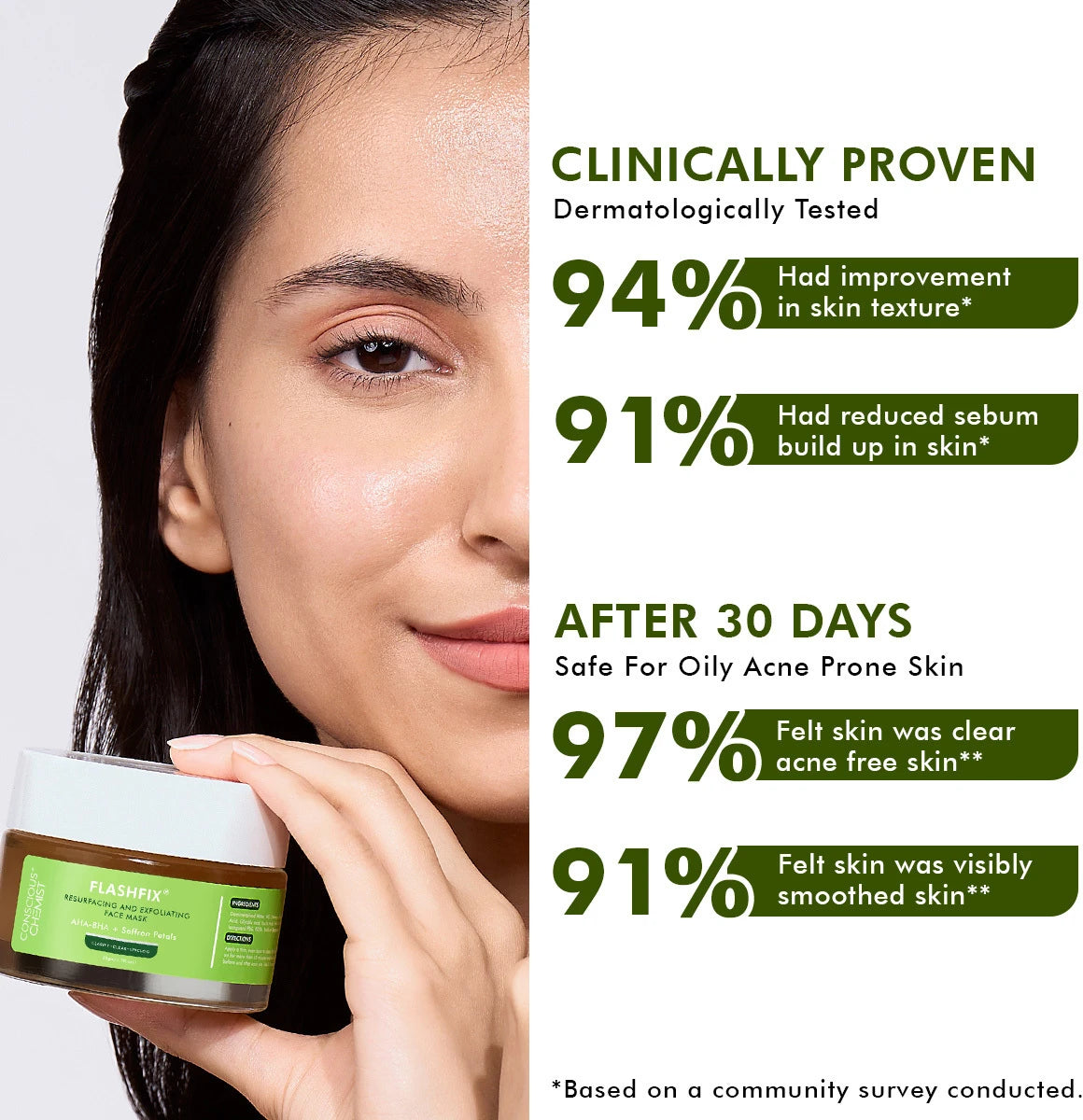 Flashfix Exfoliating & De-Tan Face Mask | 50 ml