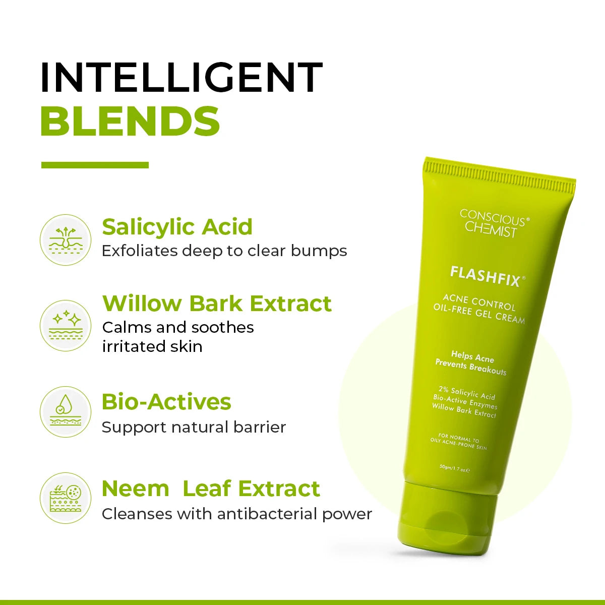 Flashfix Acne Control Oil - Free Gel Cream | 50 gm