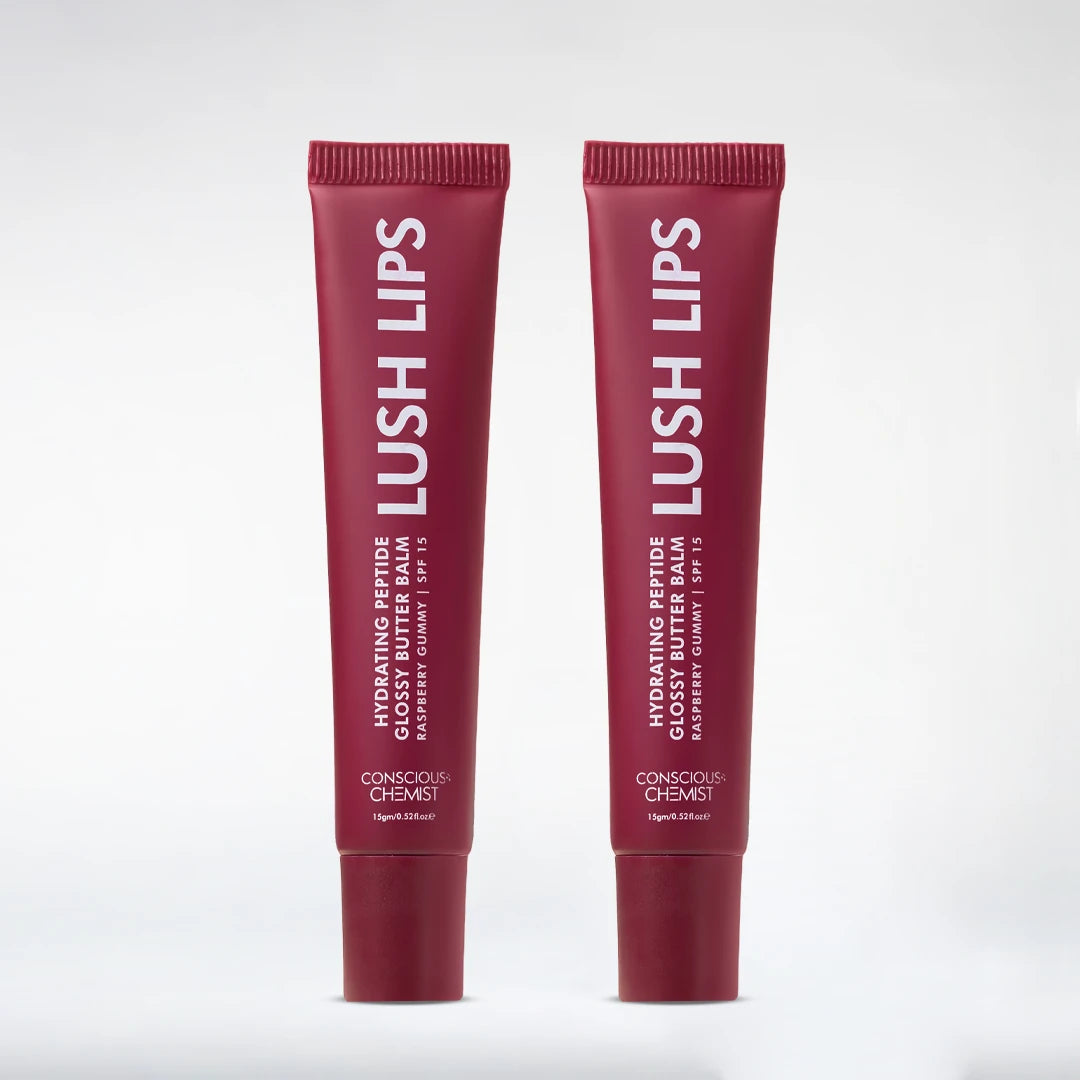 Glossy Peptide Lip Balm (Pack Of 2) | Raspberry | 12 Hrs Hydration | Super Saver Sale