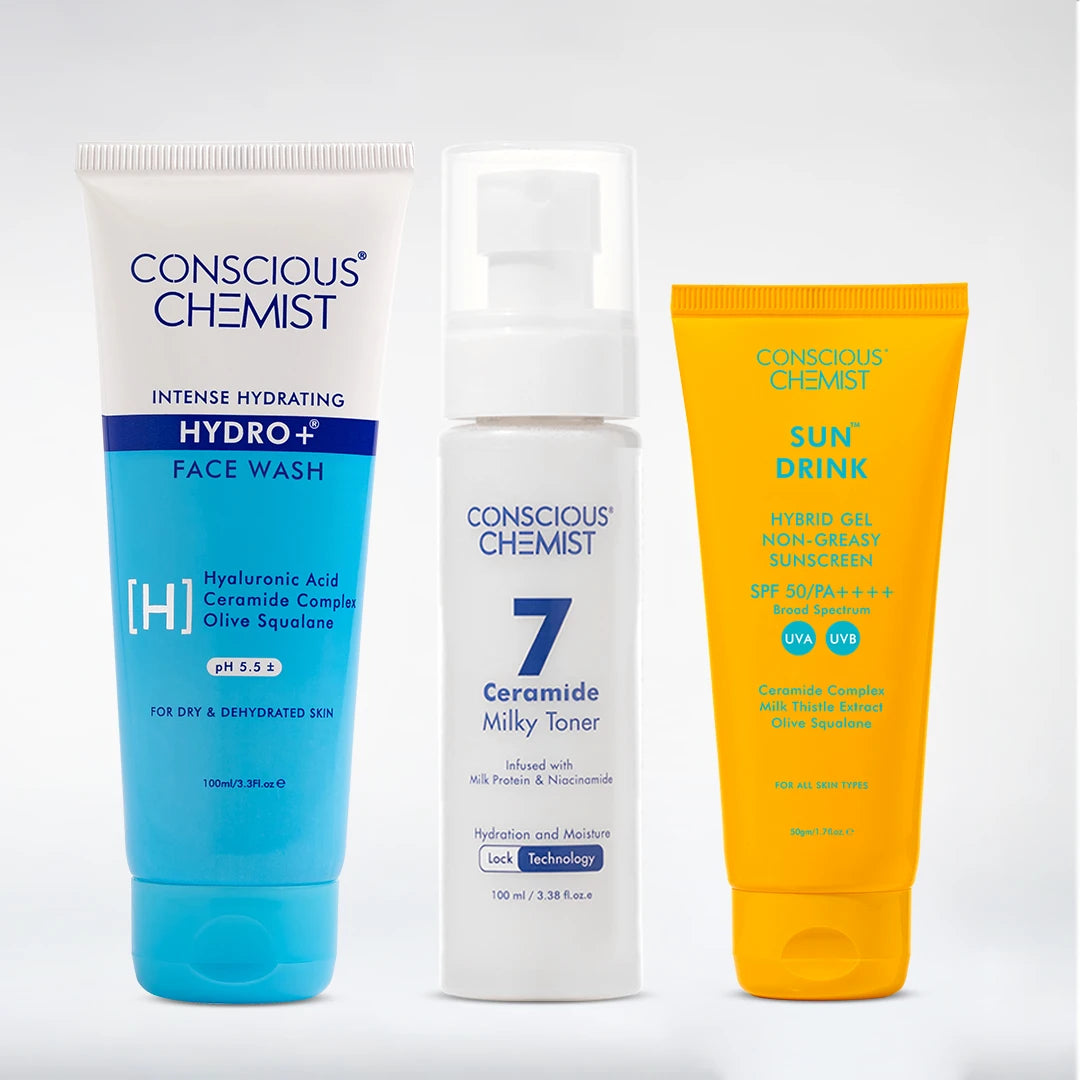 Daily Barrier Protect Routine | Face Wash, Milky Toner & Sunscreen | Combo
