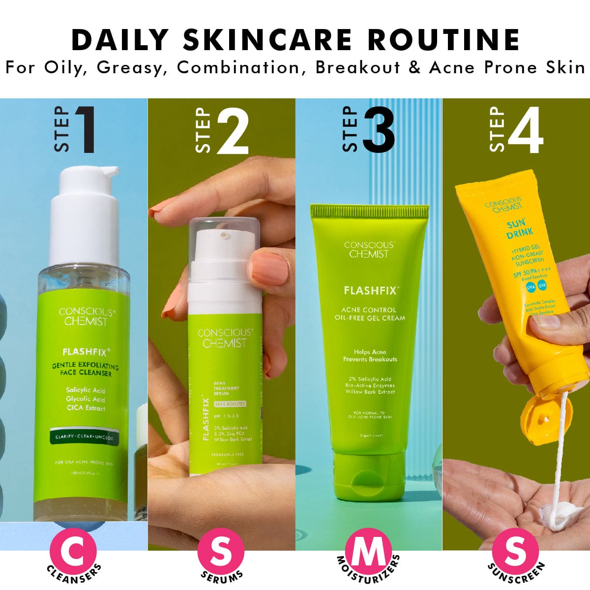 Anti Acne Routine with Salicylic Acid
