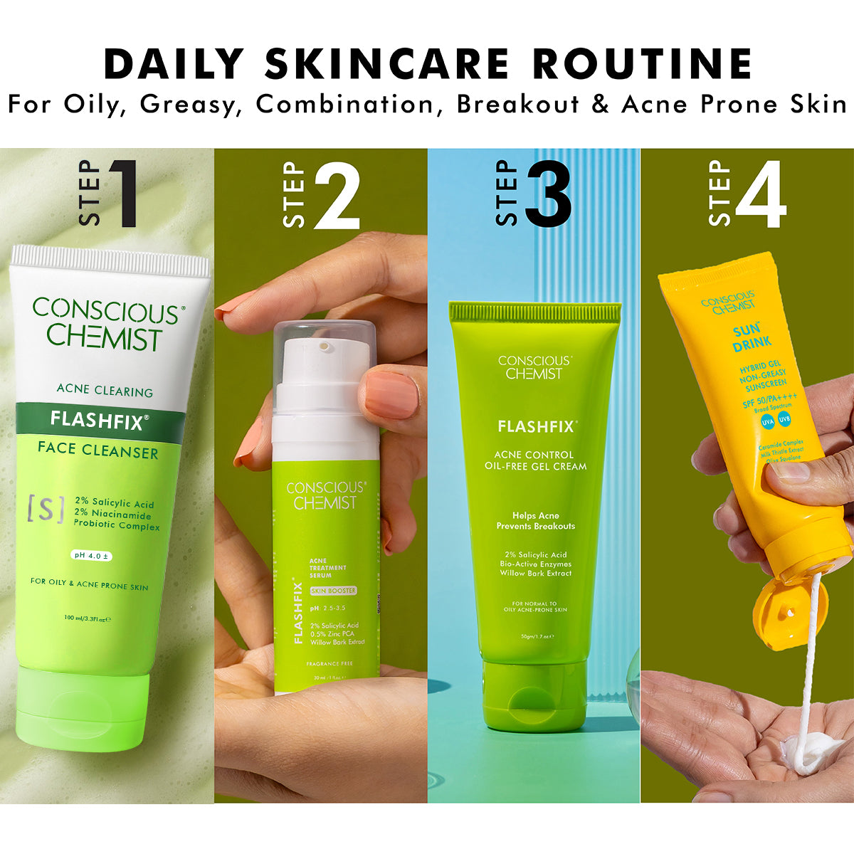 Anti Acne Routine with Salicylic Acid