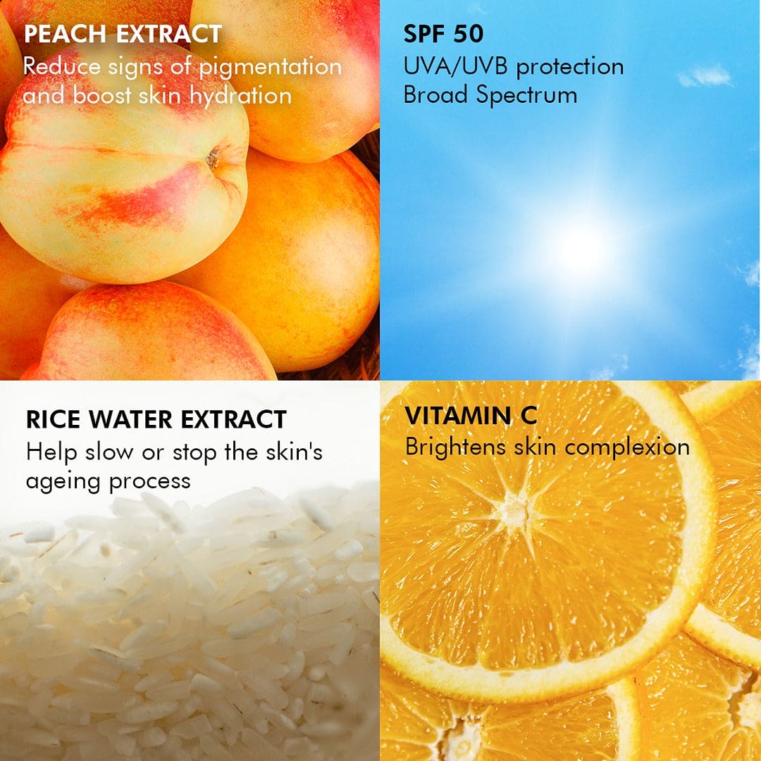 Vitamin C Sunscreen | SPF 50 PA++++ | Zero Whitecast | 50 gm