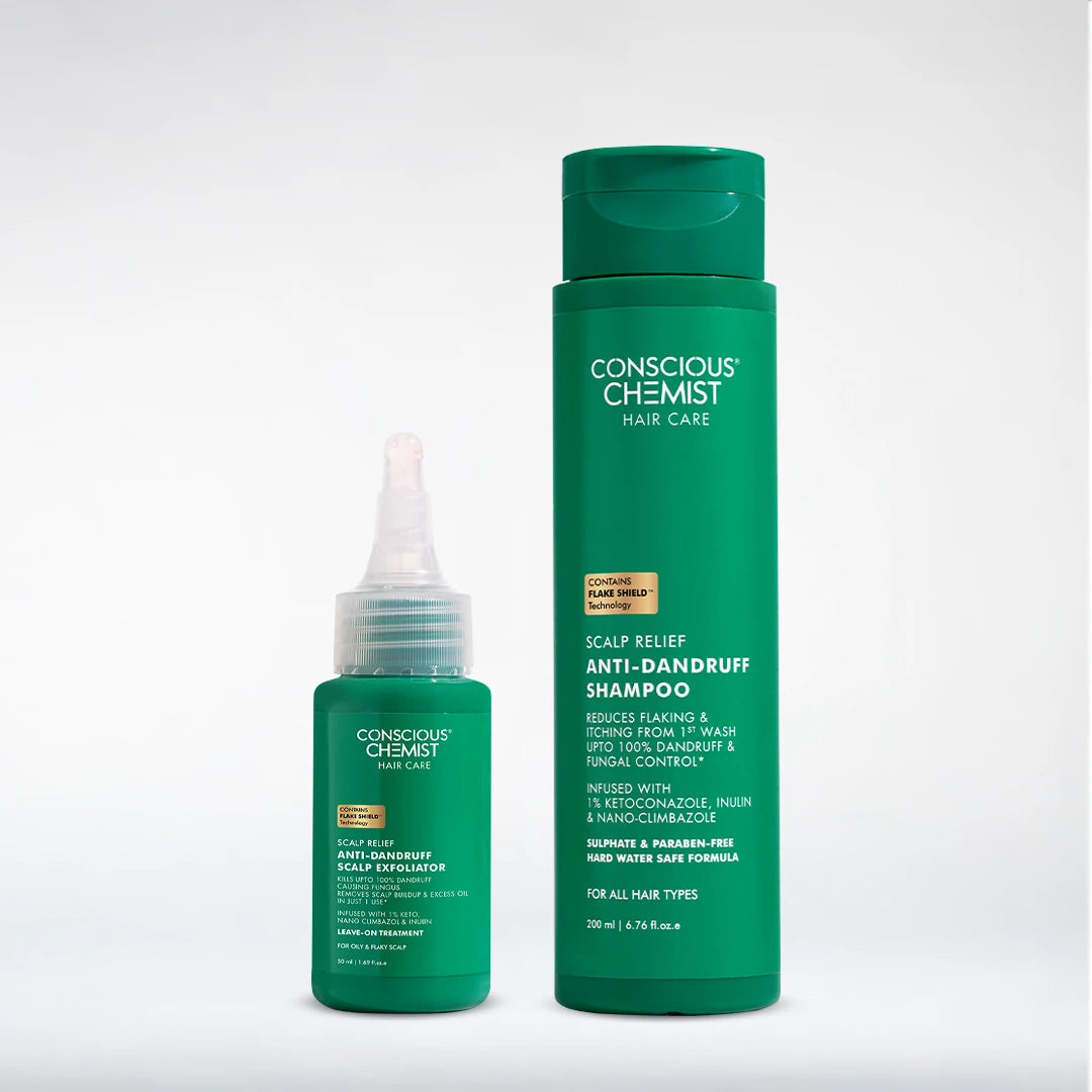Anti-Dandruff Scalp Relief Duo | Scalp Exfoliator & Shampoo | Haircare