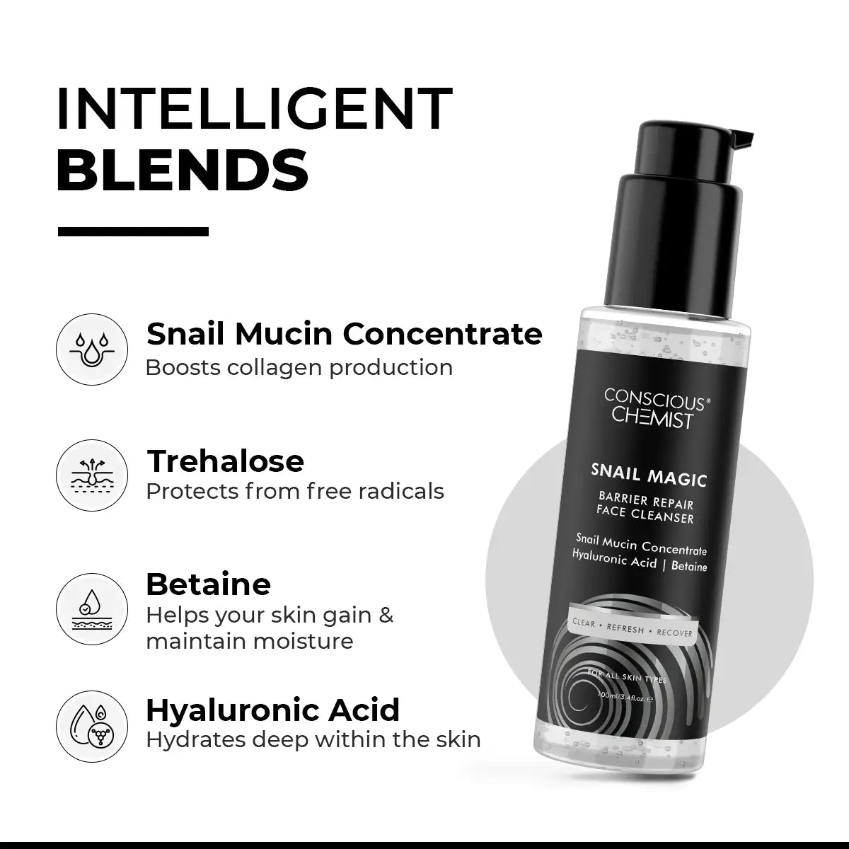 Snail Mucin Cleanser ( Pack Of Two) | Hydration & Barrier Repair | 2x100 ml