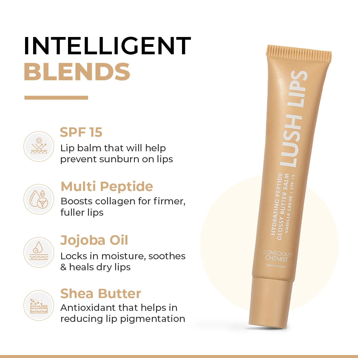 Glossy Peptide Lip Balm | 12 Hrs Hydration | 15 gms