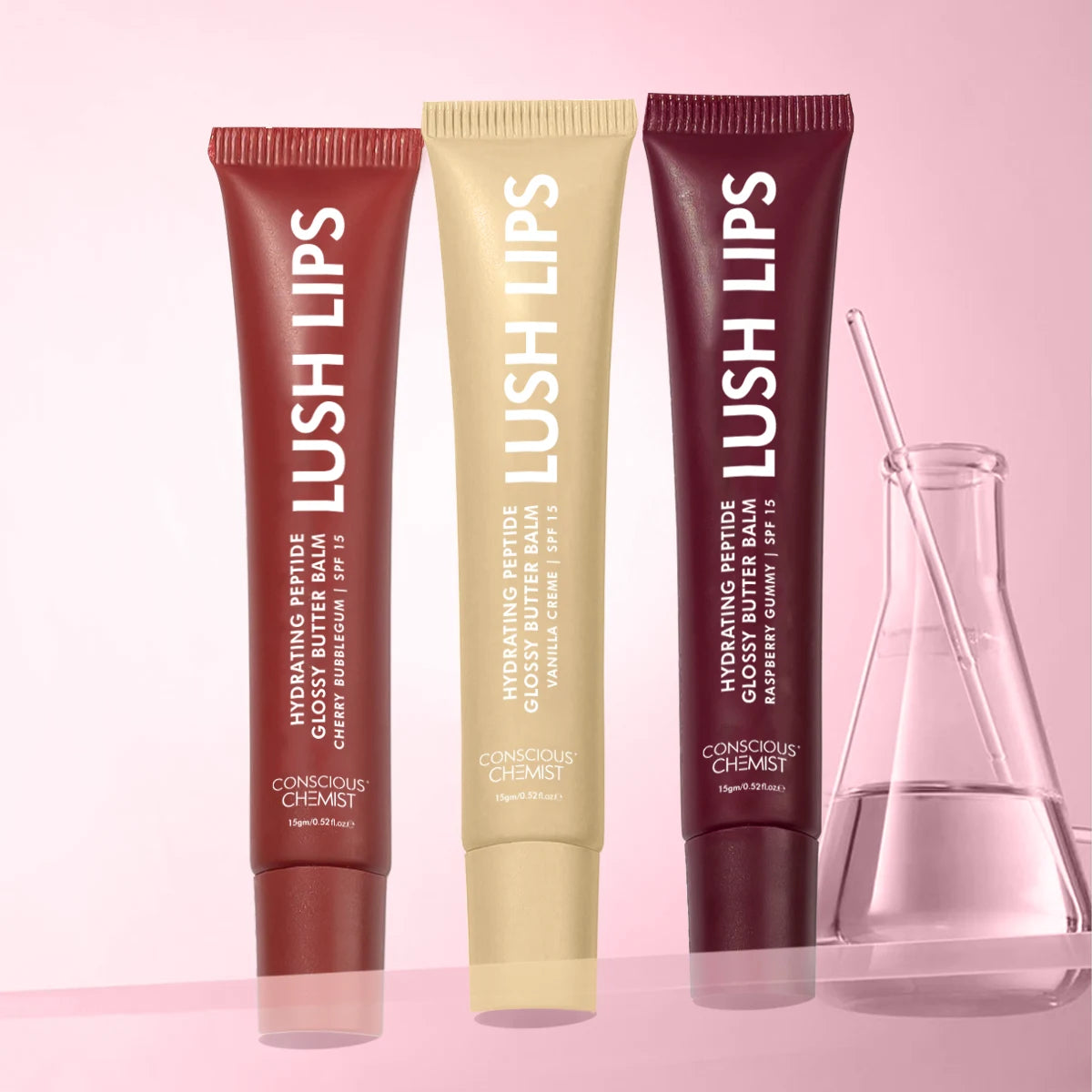 Glossy Peptide Lip Balm | 12 Hrs. Hydration | Pack Of Three | 3 x 15 gm | Special Deal