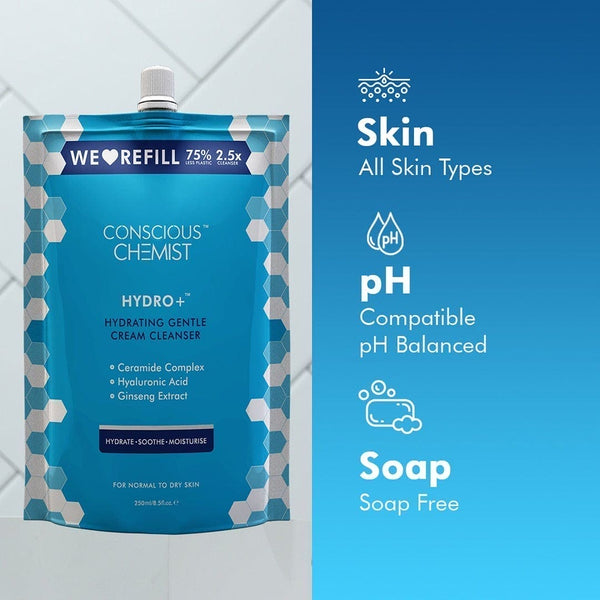 Hydro+ Hyaluronic Acid Face Wash ( 70 Days Pack ) Conscious Chemist