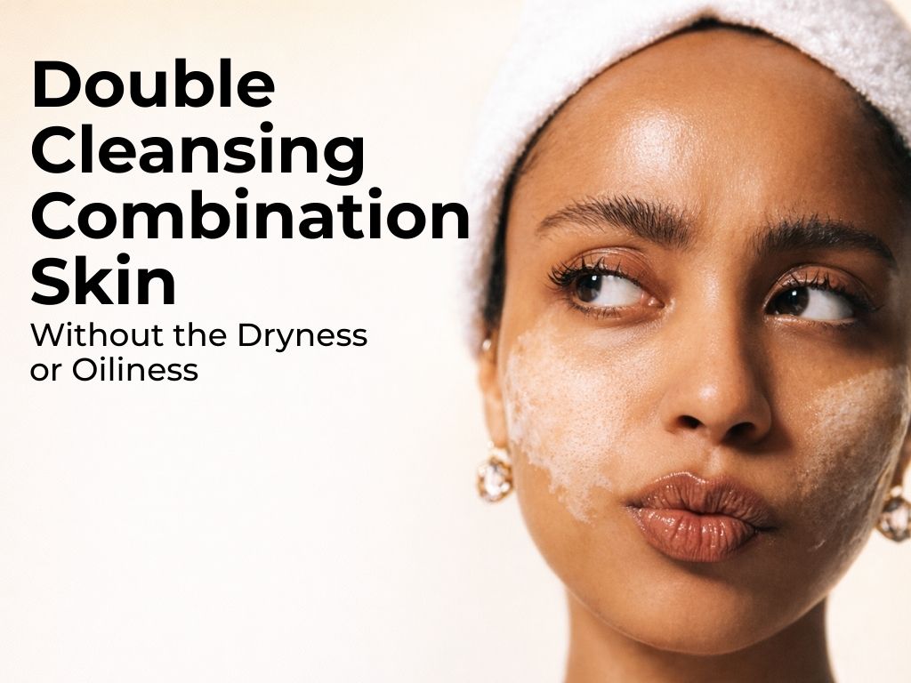 How to Double Cleanse Combination Skin Without Drying Cheeks or Increasing T-Zone Oiliness?