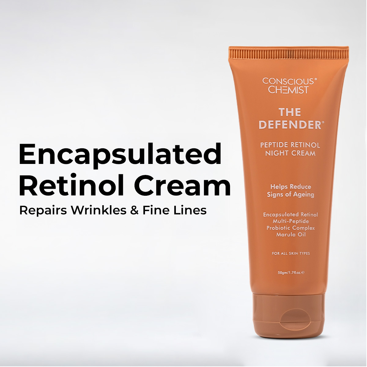 Defender Multi Peptide Retinol Night Anti Ageing Cream