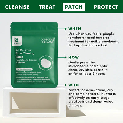 Self Dissolving Microneedle Acne Patches | 8 Patches | Slashed