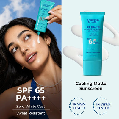 Cooling Fluid Sunscreen | SPF 65 PA++++ | 8 Hour Oil Control | Super Sale